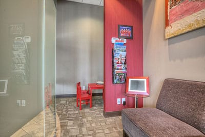 southwest calgary dental office lobby