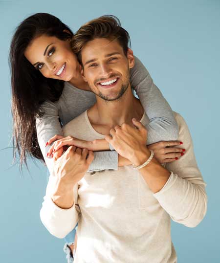 couple smiling after teeth whitening